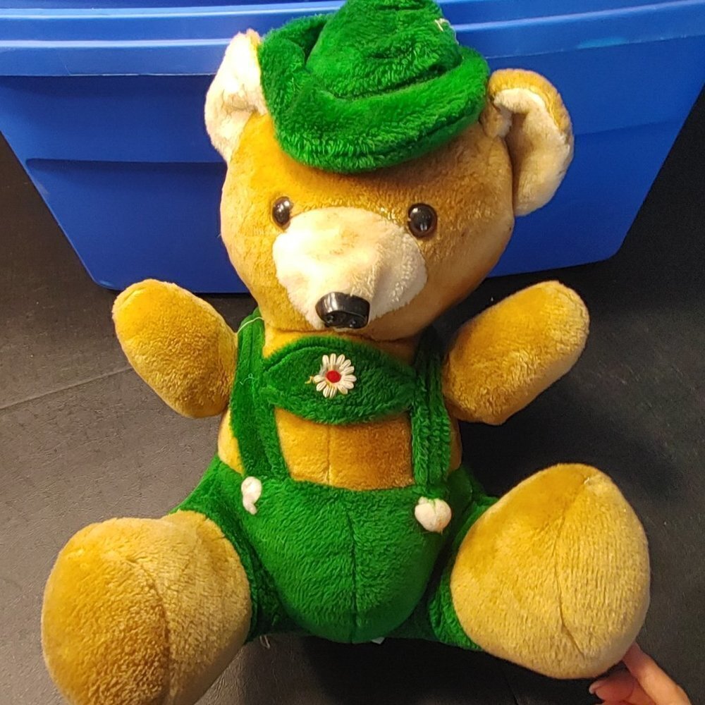 Vintage 80s Etone German Plush Teddy Bear Lederhosen